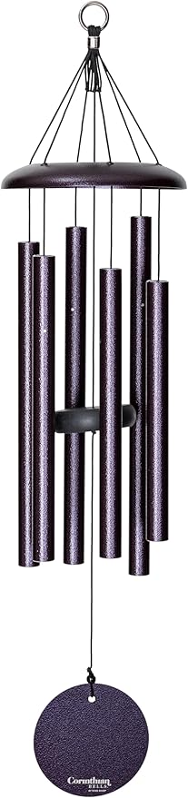 Corinthian Bells by Wind River - 27 inch Plum Wind Chime for Patio, Backyard, Garden, and Outdoor Decor (Aluminum Chime) Made in The USA