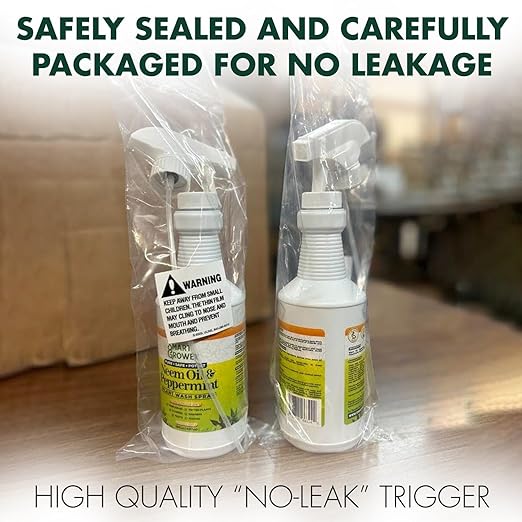 Neem Oil & Peppermint Plant Wash – Natural Leaf Cleaner & Conditioner for Indoor & Outdoor Plants – 32oz Ready-to-Use Spray