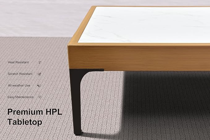 PURPLE LEAF Outdoor 3 Seater Wicker Sofa 82" Patio Couch with Tables Modern Aluminum Sofa Couch for Backyard Porch Apartment Living Room Bedroom, Cushions Included