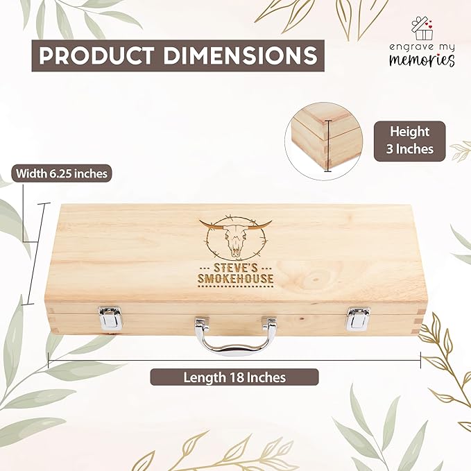 Personalized Tailgating BBQ Grill Accessories Set,11 Pcs Stainless Steel Grilling Accessories, Tailgate Grill for Outdoor Cooking, Camping, Mancave, Backyard,Grilling Gifts for Men,Grill Smoker Gifts