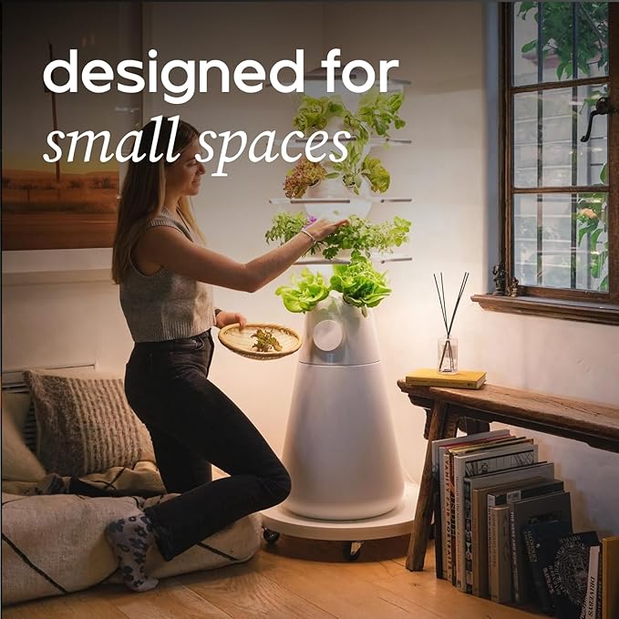 New! Lettuce Grow Farmstand Nook | 20 Plant Hydroponic System | Self-Watering Indoor Vertical Garden Planter Tower w/Pump, BPA-Free Food Grade | 4ft 7in | Made in USA…