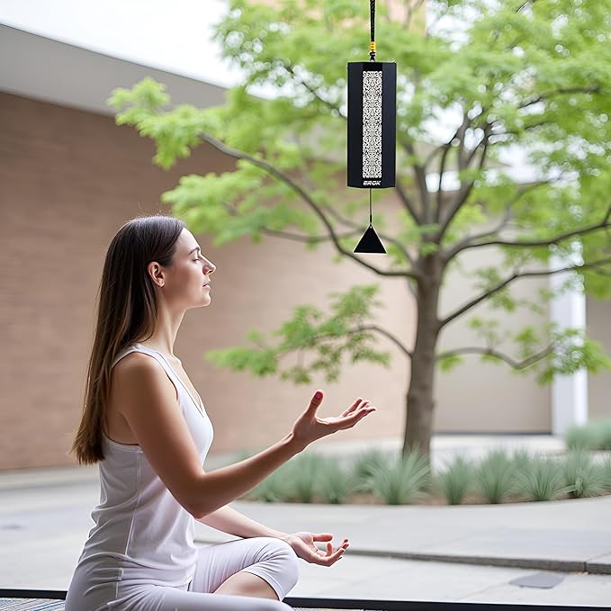 EROK Wind Chimes,Sound Healing,Dm Chord,Wind Chime for Yard/Porch/Garden Decor(Black)