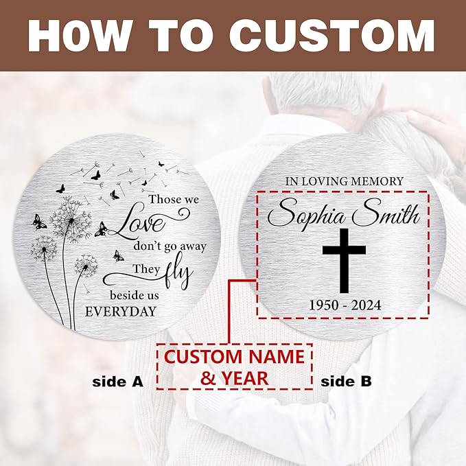 Personalized 36" Bereavement Wind Chimes for Outside, Memorial Gift in Remembrance of a Loved One, Sympathy Gift for Loss of Mother Father Husband, Garden Patio Decor