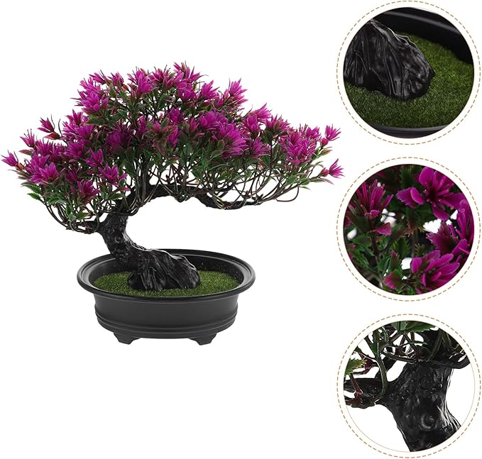 Hemoton Office Decor Artificial Pine Tree Christmas Party Decoration Bonsai Home Décor Fake Plants for Wall Farmhouse Room Décor 12.59x9.44 Color Home Decor