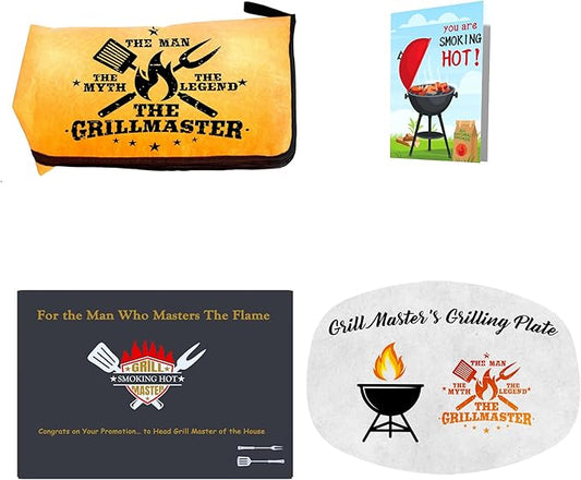 Smoker Accessories BBQ Blanket & Tray Grill Master Gifts for Husband, Unique Christmas & Birthday Outdoor Barbecue Accessories Tools Set for Resting Meat Grilling Gifts for Grandpa