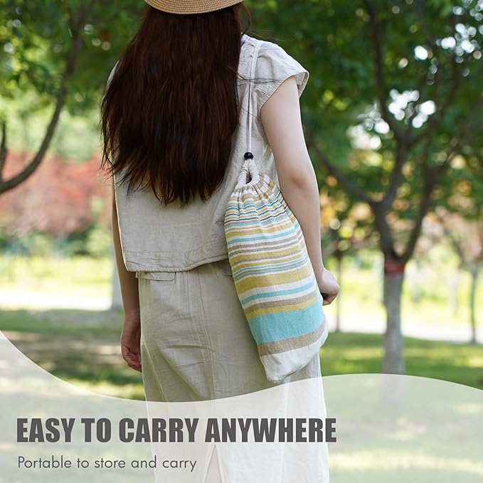 INNO STAGE 2 Persons Hammock - Brazilian Double, Portable Camping Bed for Patio, Backyard, Porch, Outdoor & Indoor Use - Soft Cotton with Carrying Bag