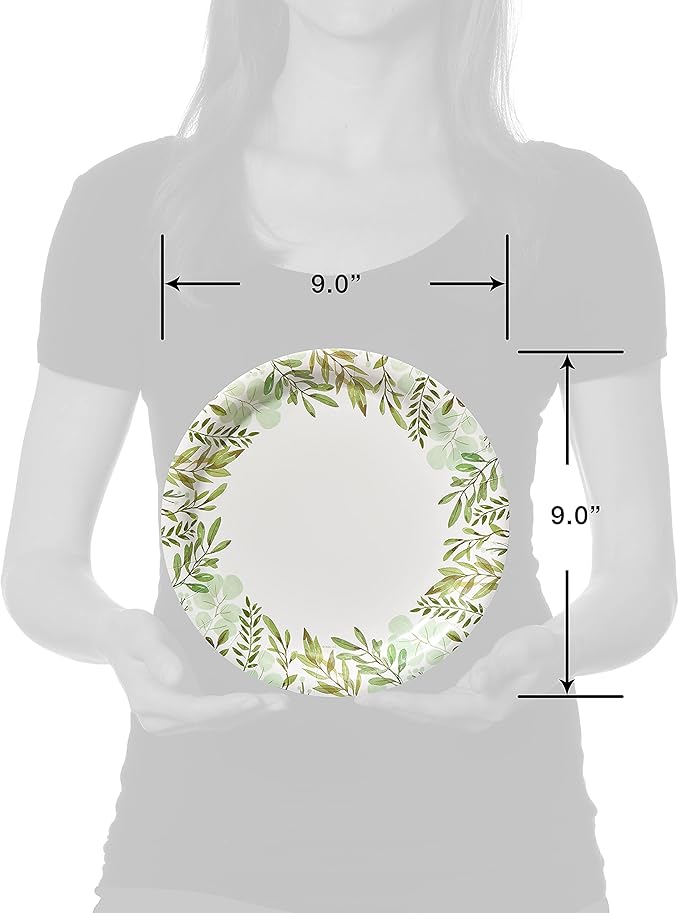 American Greetings Wedding or Bridal Shower Party Supplies, Dinner Plates (36-Count)