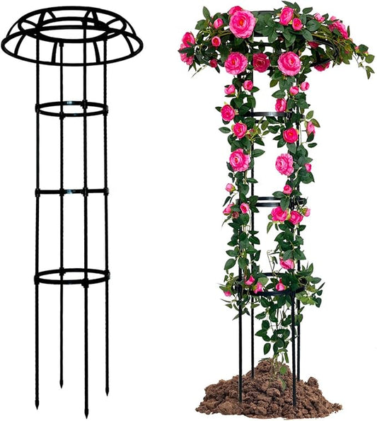 4.4 Feet Garden Trellis for Climbing Plants, Sturdy Plant Support Trellis for Flowers Vegetable Fruits Vines Indoor Outdoor