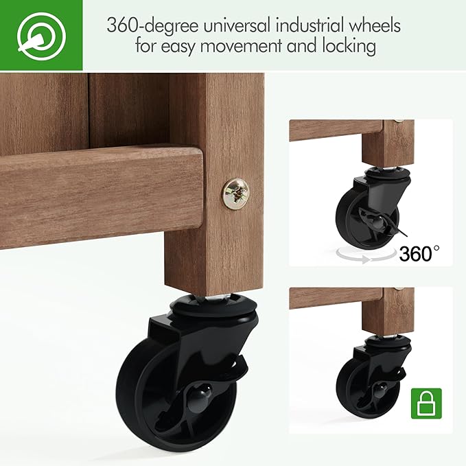 Yaheetech 72" H Garden Planter with Trellis for Vine Climbing Horticultural Plants, Outdoor Raised Box with Drainage Holes, Raised Garden Bed for Flowers, Dark Brown, 2pcs