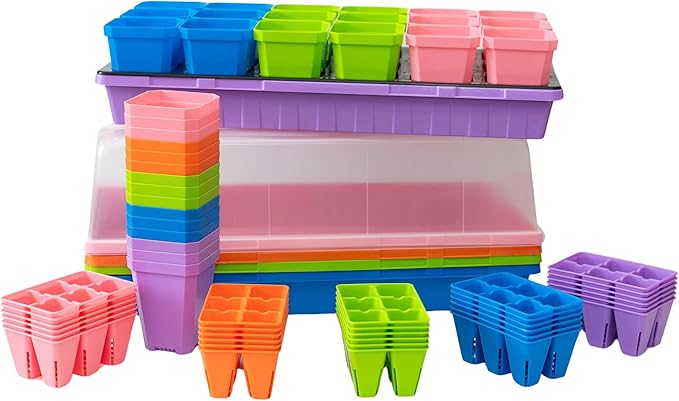 Bootstrap Farmer Ultimate Seed Starter Kit Multicolor with Humidity Domes for Indoor Seed Starting, Propagating, Germinating