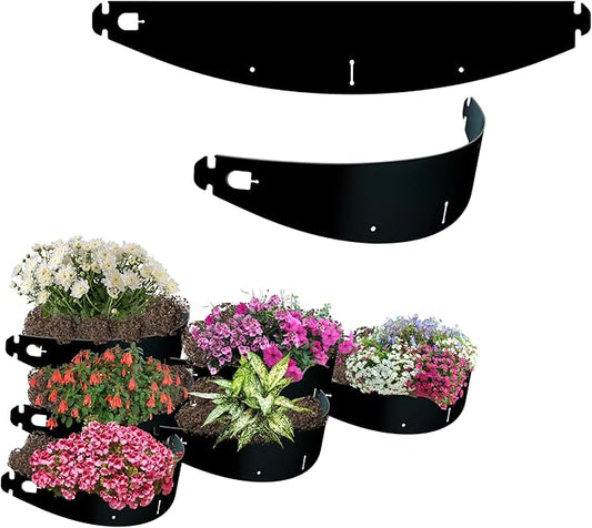 Dirt Locker Erosion Control Hillside Planters, 25-Pack-Black—DIY-Raised Garden Bed Terracing Kit for Mild Slopes, 10°-24°-Geogrid Water Retention Planting Stabilizer-Retaining Wall Compatible