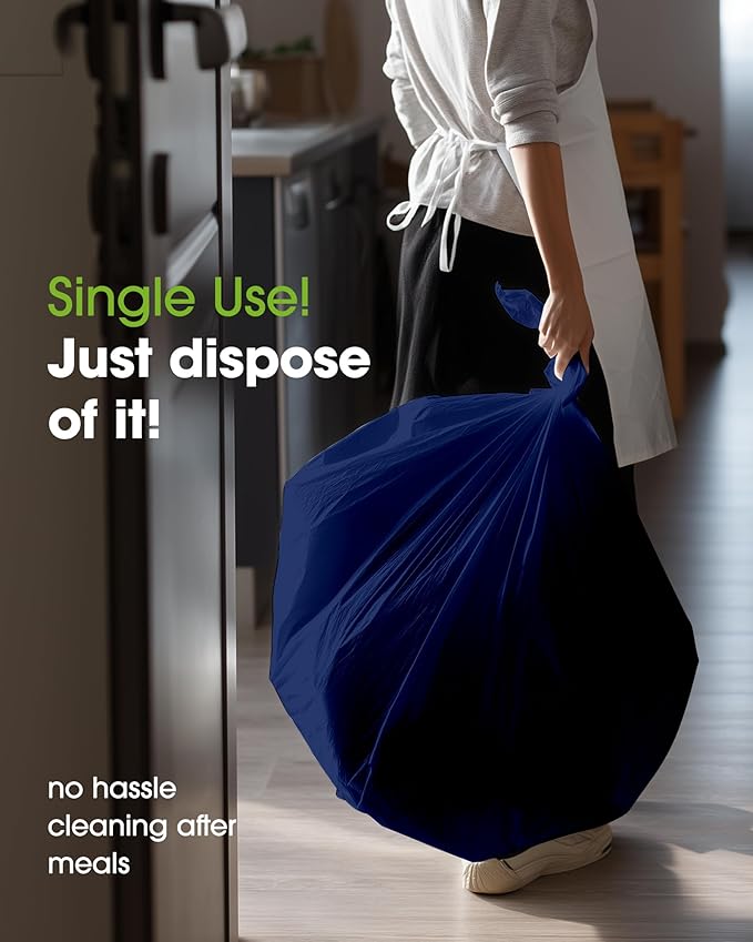 Pureegg Plastic Table Cloth Disposable 8 Pack, 54 x 108 Inch Table Cloths, Graduation Decorations Class of 2025, Graduation Party, Tablecloths, Rectangle, Plastic Cover, Leakproof & Sturdy, Navy Blue