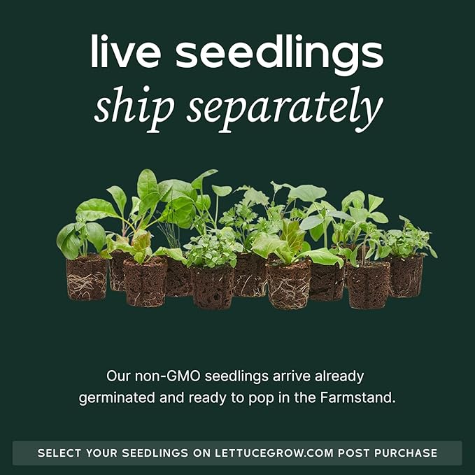 Farmstand Starter Kit + 18 Seedling Credits | Small Hydroponic Growing System Kit | Self-Watering Outdoor Vertical Garden Planter Tower | 4ft 3in | Made in USA