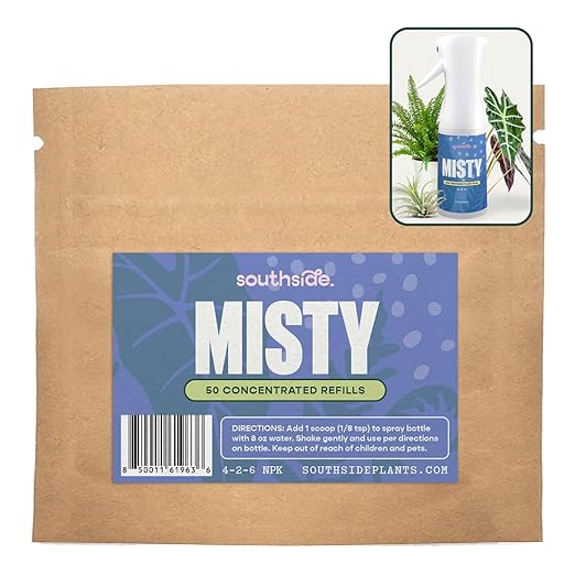 Southside Plants Concentrated Refill Air Plant Fertilizing Spray - Gentle Use Healthy Growth Formula Natural Liquid for Indoor Outdoor Plants (Refills-Misty-50Pcs)