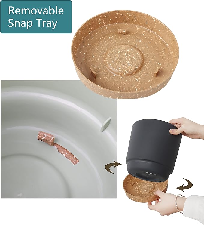 kubvici Plant Pots for Indoor Plants, 2 Pack 12 Inch Pots for Plants, Lightweight Large Planters for Indoor Outdoor, Big Plastic Black Pot Flower Pot with Drainage (12” Black)