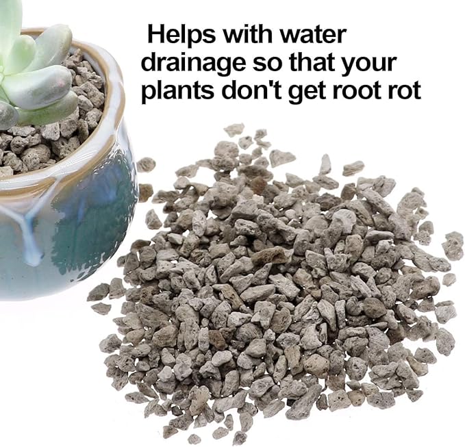 TOYPOPOR Horticultural Bonsai Pumice Succulent Cactus Plants Garden Turface Pumice Gravel Rock Tree Soil Additive Faster Draining Blend, Optimal Drainage, Improves Soil Aeration and Promotes Root 6lbs