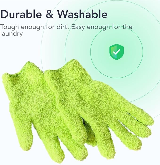 Flora Microfiber Dusting Gloves for Houseplants – Save Your Plants from Hidden Killers – Ultra-Gentle Microfiber Leaf Cleaners for Indoor Plants – Washable & Reusable