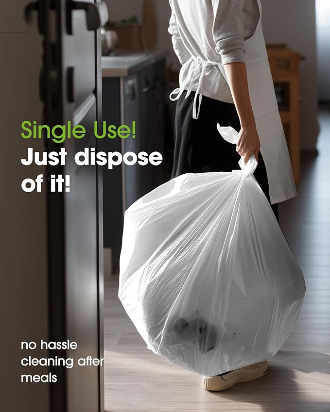 Pureegg Plastic Table Cloth Disposable 8 Pack, 54 x 108 Inch Table Cloths, Party, Picnic, Wedding, Decorative Tablecloths, Rectangle, White Plastic Cover, Leakproof & Sturdy, White