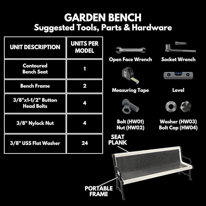 COATEDOUTDOORFURNITURE Coated Outdoor Furniture Heavy-Duty Outdoor Bench Thermoplastic Coated, Punched Steel, Commercial-Grade Garden Bench, Made in America (Portable with Back, 4 Ft, Dark Blue)