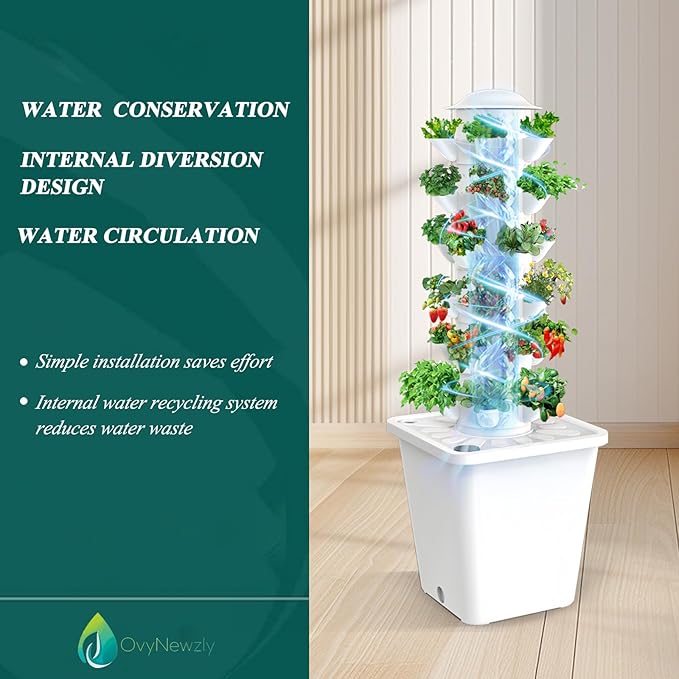 Hydroponics Growing System,Vertical Indoor Garden Planter,30 Plants Hydroponic Germination Kit for Gardening Lover