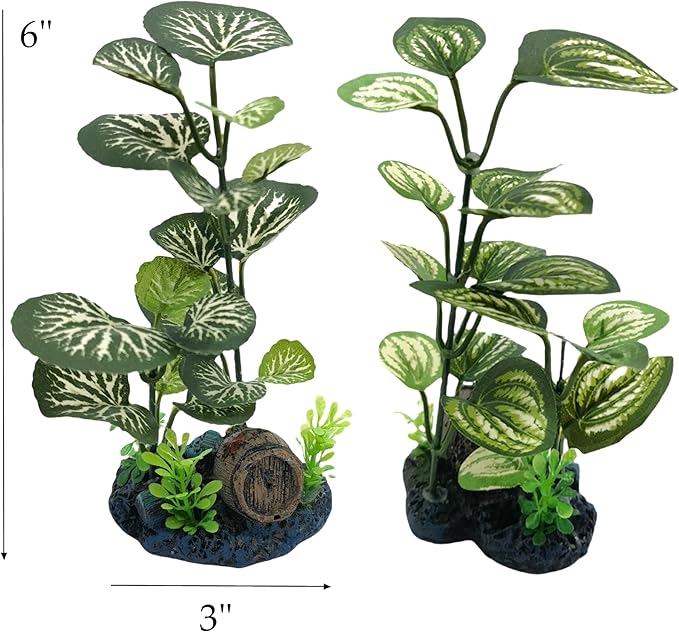M2cbridge Artificial Fish Tank Plants Silk Aquarium Plastic Plant Aquatic Water Grass Foreground Decor(2PCS Grasses)