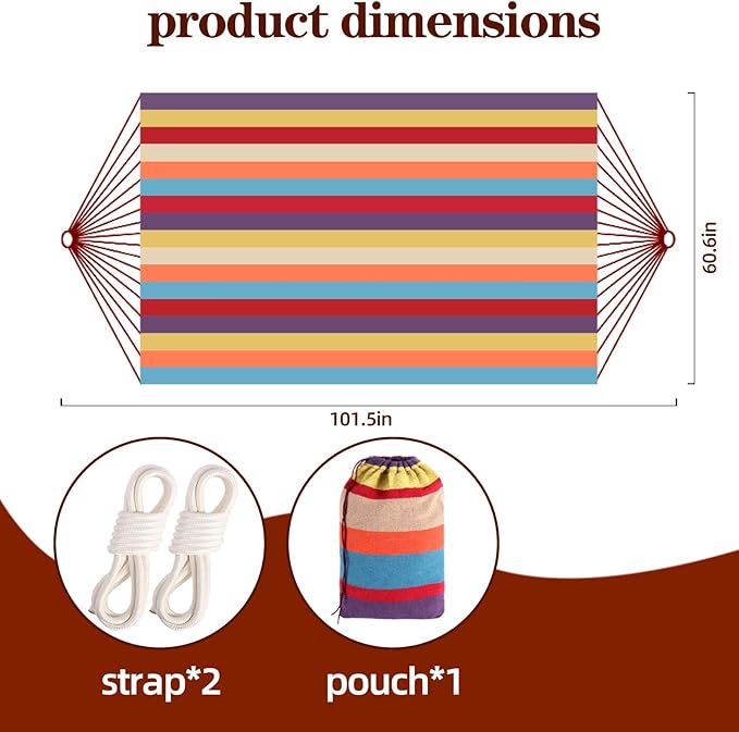 Camping Hammocks for Backyard Hanging Sturdy Garden Comfortable Fabric Hammock Indoor Tree Straps Up to 616lbs Weight Capacity with Travel Bag for Camping Portable Outdoor Patio (Cyan)