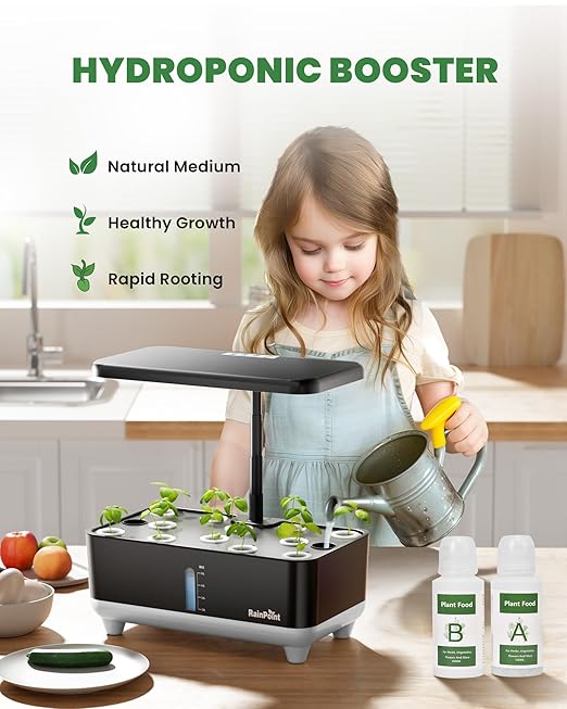 RainPoint Hydroponic Nutrients A&B (800ml in Total), Plant Food A&B for Indoor Hydroponics Growing System, Hydroponics Fertilizer for Growing Vegetables, Fruits, and Flowers