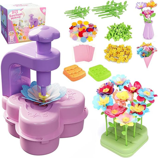 DIY Bouquet Making for Kids,Fabric Flower Bouquets Toys,Arts and Crafts for Girls Ages 4-8,Perfect for Birthday Gift and Flower Arrangement.