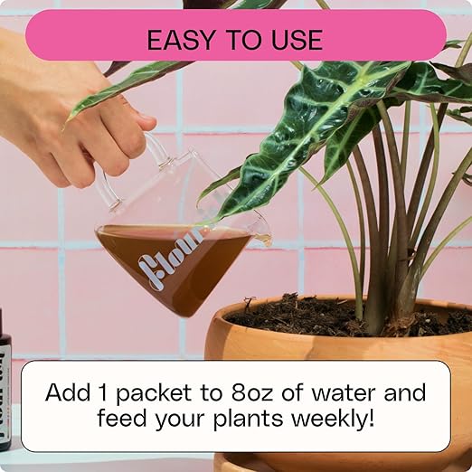 10 Individual Single Use Packets - Flourish Plant Organic All-Purpose Fast Acting Plant Food 3-3-2 Fertilizer for Indoor Plants - CDFA Certified, 0.078 fl oz, (2 Packs of 5 Single Servings) USA Made
