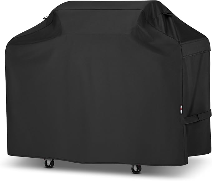 Unicook Grill Cover 70 Inch for Outdoor Grill, Large BBQ Cover with Side Handles and Air Vents, Heavy Duty Waterproof, Fade Resistant, Compatible with Weber Charbroil Nexgrill Kenmore BBQs, Black