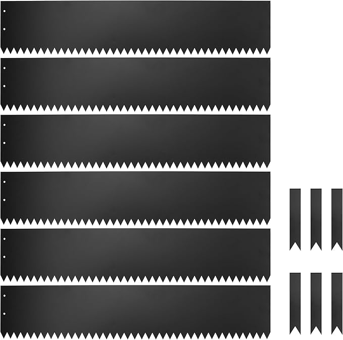 Dyna-Living 40 x 8 Inch Steel Landscape Edging 6 Pack Metal Edging for Landscaping Garden Edging Border, 20FT Total Landscape Edging Border Metal Landscape Edging with Clips for Lawn, Garden, Yard
