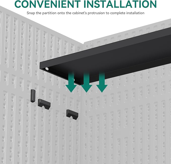 YITAHOME 2-Piece Metal Storage Shed Shelves for 59 cuft Vertical Outdoor Storage Shed，51 in x 13.8 in Shelf with 8 Screws, Easy Assembly, 22 lbs, Black