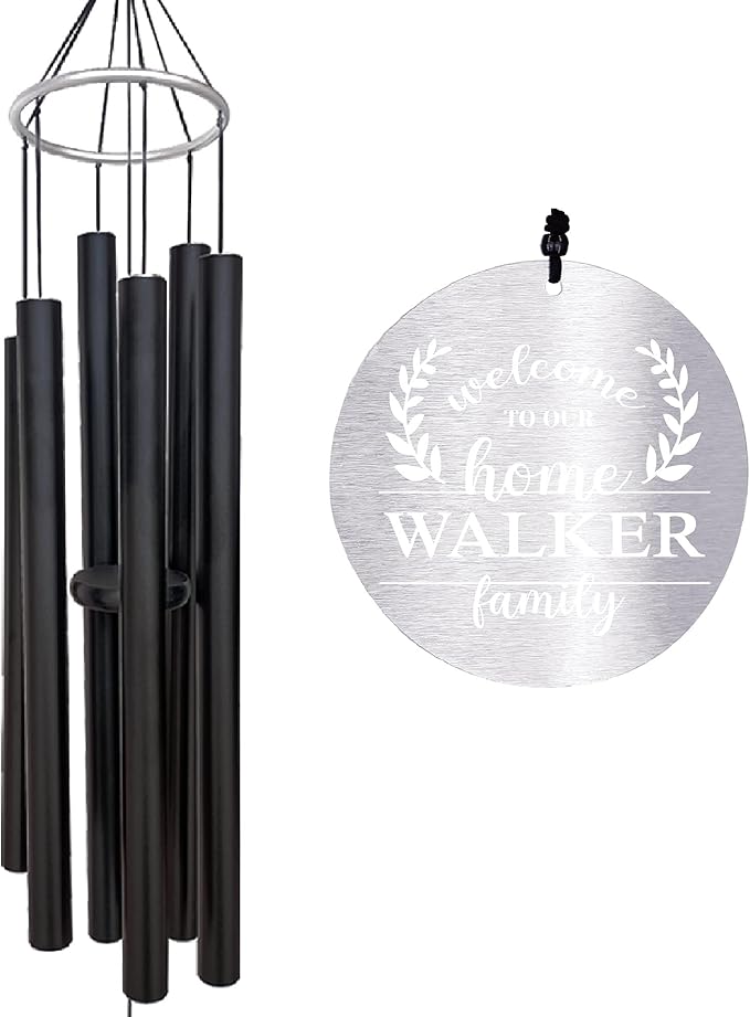 Personalized Housewarming Wind Chimes, 36inch Custom New Home Large Chime Outdoor, Sweet Wedding Wind Chime, Garden Decor, Housewarming,New Home Gift