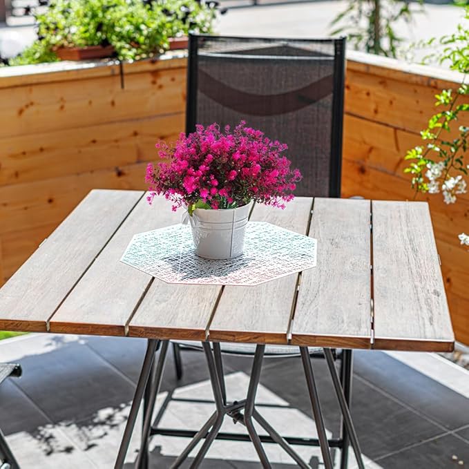 Boxwood Springs, Artificial Flowers Fake Outdoor UV Resistant Boxwood Plants Shrubs 10 Packs, Faux Plastic Greenery for Hanging Planter Home Office Wedding Farmhouse Indoor Outside Decor(Fuchsia)