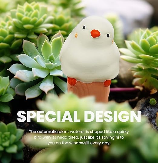 Bird Shaped Plant Watering Globes(4ps) Plants Suitable for Indoor and Outdoor Use Should be Kept Constantly Moist. The Interesting Shape Makes The Garden More Interesting and Beautiful.