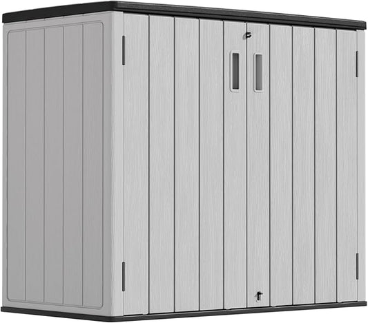 Outdoor Storage Cabinet for Patio & Garden Shed, 37Cu.ft Outdoor Storage Shed Waterproof,Horizontal Outdoor Cabinet for Garage, Pool Storage.