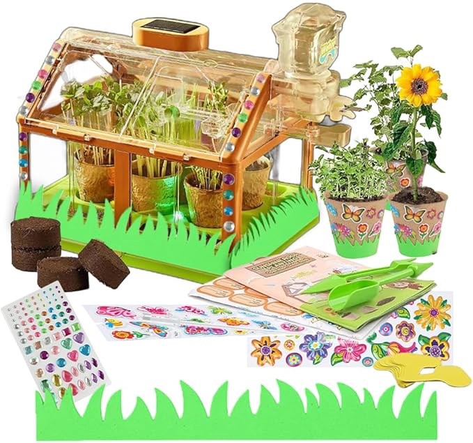 Terrarium kit for Kids,Kids Plant Growing Kit,Science STEM Toy & Craft Growing Kits for Ages 4-8 Birthday Easter Gifts for Boy, Girls 4, 5, 6, 7, 8, Year Old - Gardening Set Toys
