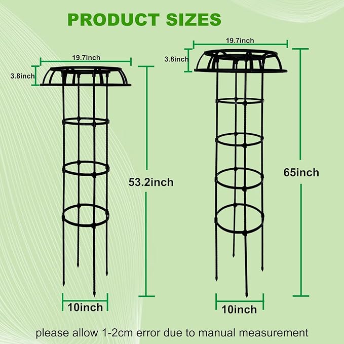 4.4 Feet Garden Trellis for Climbing Plants, Sturdy Plant Support Trellis for Flowers Vegetable Fruits Vines Indoor Outdoor