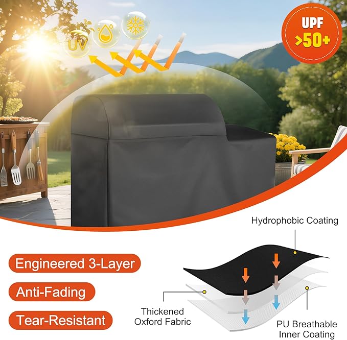 Heavy Duty 600D Grill Cover Compatible with BAC761 Traeger Grills Woodridge Pellet Grill and Smoker