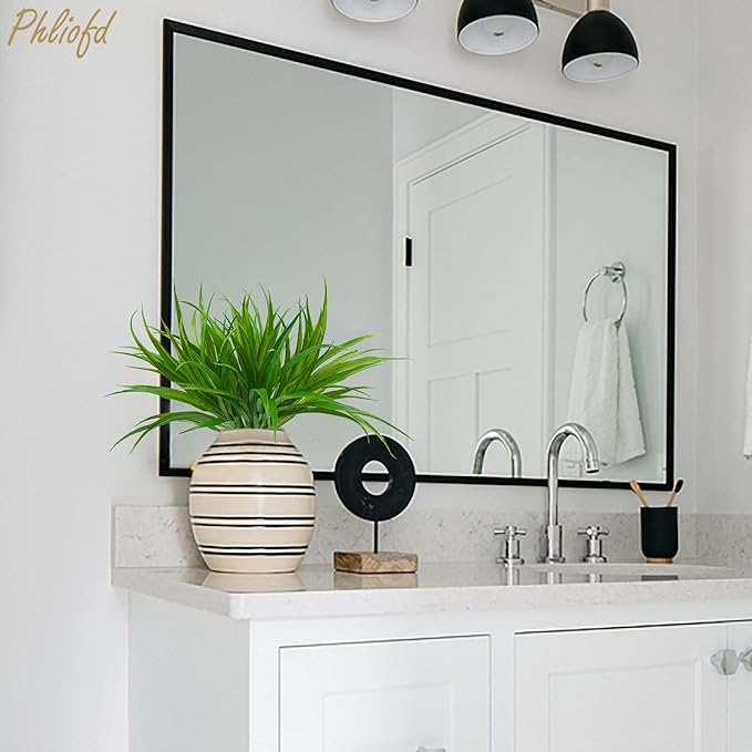 16Pcs Artificial Grass Fake Plants 17.3in 16 Leaves Outdoor Fake Grass UV Resistant Greenery Plastic Plants for Home Window Garden Patio Hanging Planter Pathway Front Porch Décor Green