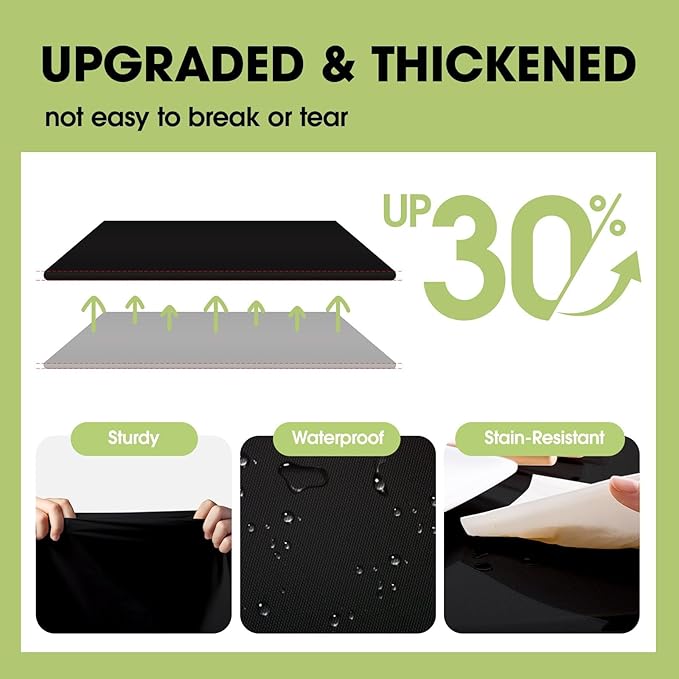 Pureegg Plastic Table Cloth Disposable 8 Pack, 84'' Round Table Cloths, Graduation Decorations Class of 2025, Graduation Party Tablecloths, Round, Plastic Cover, Leakproof & Sturdy, Black