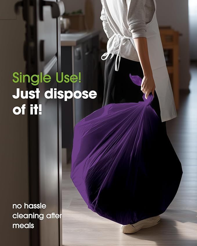 Pureegg Plastic Table Cloth Disposable 8 Pack, 54 x 108 Inch Table Cloths, Graduation Decorations Class of 2025, Graduation Party Tablecloths, Rectangle, Plastic Cover, Leakproof & Sturdy, Purple