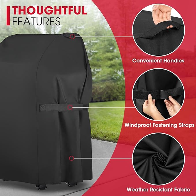 Unicook 30 Inch Grill Cover, Heavy Duty Waterproof 2 Burner Small BBQ Cover, Compatible with Weber Spirit 210 with Side Tables Down, Does NOT Fit Spirit II E-210 (Include 2025 Version) with Table Up