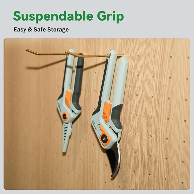 PrunePro 8" Professional Pruning Shears for Gardening Bypass Hand Pruner Stainless Steel Sharp Garden Scissors Plant Flower Rose Garden Clipper - 3 Pack