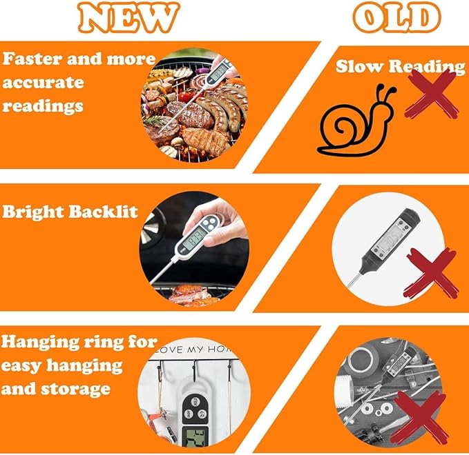 grilljoy 24PCS BBQ Grill Tools Set with Meat Thermometer and Injector - Extra Thick Stainless Steel Fork, Spatula& Tongs - Complete BBQ Accessories in Aluminum Case - Perfect Grill Gifts for Men Grey