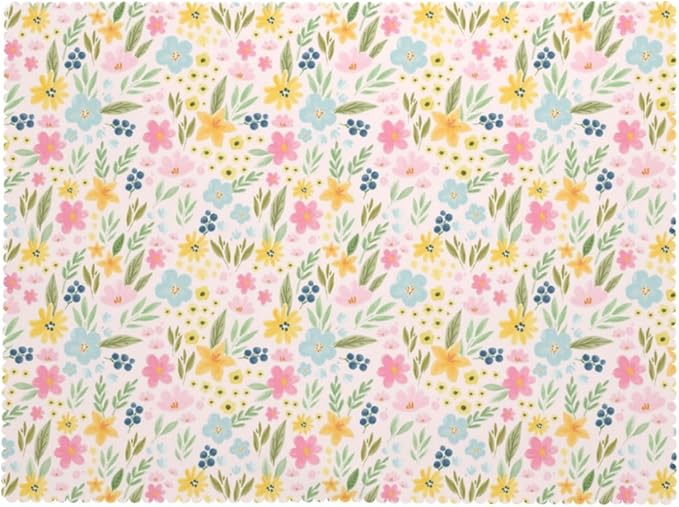 Cute Floral Table Cloth for Dining Tables, Reusable Boho Spring Flowers Tablecloths Rectangle Decoration Kitchen Colorful Wildflowers Summer Table Cover for Holiday,Party,Picnic,54x72Inch