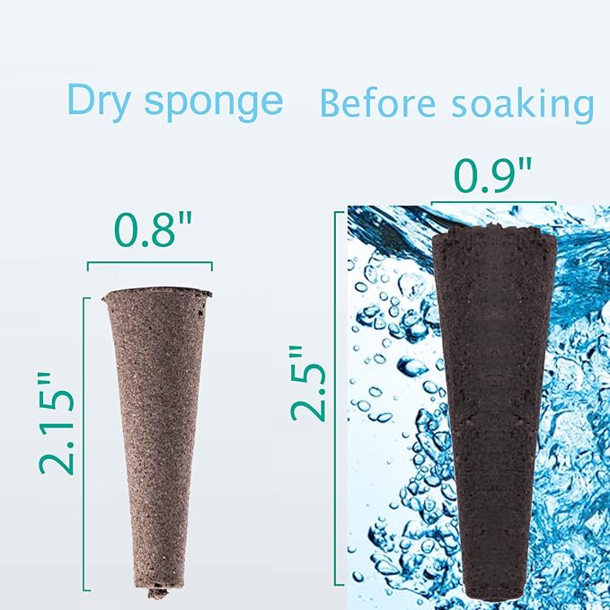 80 Pack Hydroponics Sponge,Replacementpre-Grow Sponges,Hydroponics Growing System Kit Compatible with Aerogarden sponges,Supplement pods for hydroponic Indoor Garden Growing System