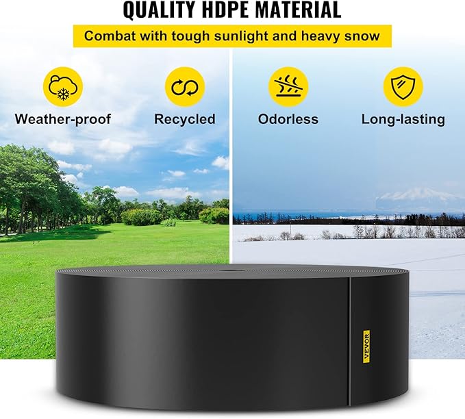 VEVOR Landscape Edging, 10 inch Depth 150 ft Total Length, Recycled HDPE Coiled Terrace Board, Flexible Bender Border for Landscaping, Lawn, Garden, Yard, Against Invading Weeds, Black
