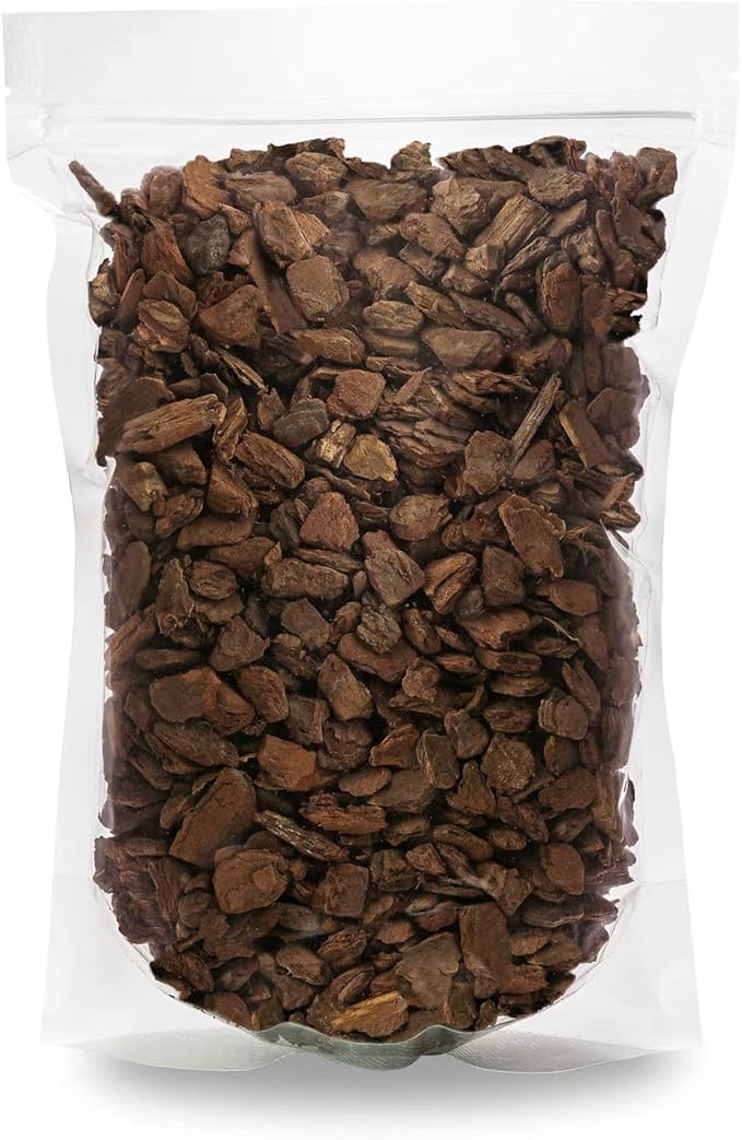 GARDENERA New Zealand Pinus Radiata Bark - Organic Hand Mixed New Zealand Orchiata Pine Bark for Orchids - Medium Chips 9-12mm - 2 Quart Bag