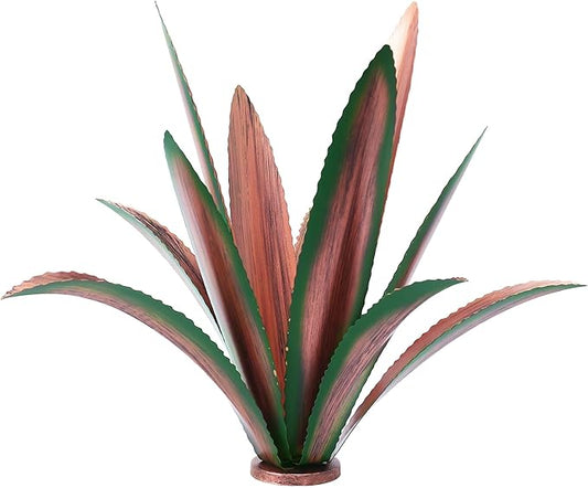 Metal Agave Plant Home Decor, Enlarge Thickened Metal Agave Garden Art for Outdoor Decor, Patio Lawn, Garden Sculpture Statue Green